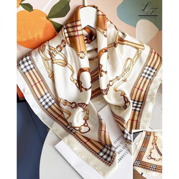 Satin Bandana Head Scarf for Women Lightweight Silk Hair Wrap and Sleep Scarf - Picture 6 of 6